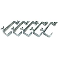 DELTATRUSS CC-50 - Ganchos de montaje para teatro (50 kg- 5 unidades)- color plateado